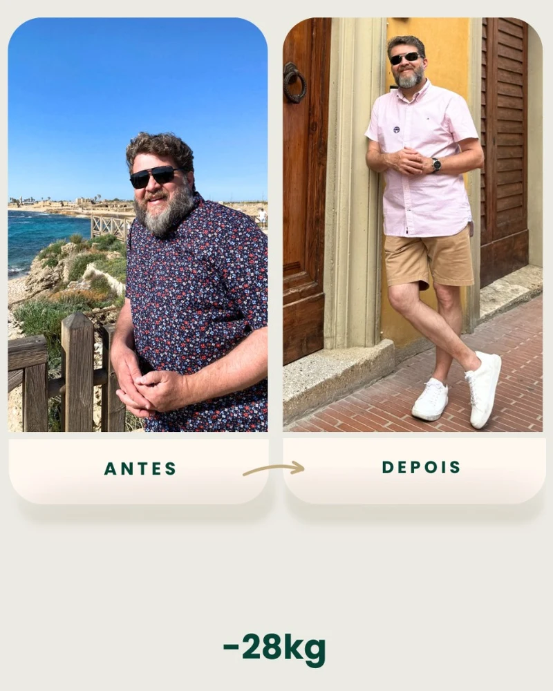 Resultado de emagrecimento — antes e depois (5 de 6)