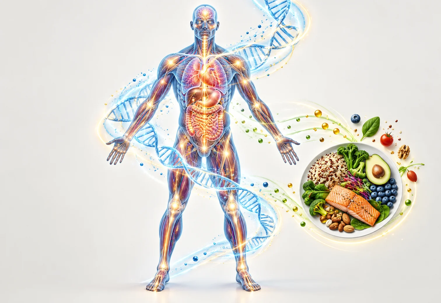 Representação de genética e alimentação personalizada
